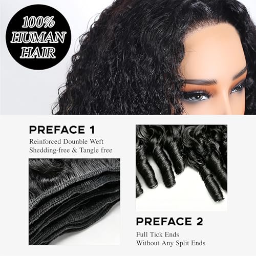Burmese Curly Hair Bundles 20 22 24 Inch 3C4A Water Wave