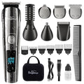 Brightup Beard Trimmer for Men with Travel Case- Electric Razor & Shaver, Cordless Hair Clippers Trimmers Set, IPX7 Waterproof Mens Grooming Kit for Face, Mustache, Body, Ear, Nose Hair Trimmer