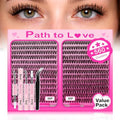 560pcs Lash Clusters Kit with Bond & Seal, 9-16mm Natural Volume
