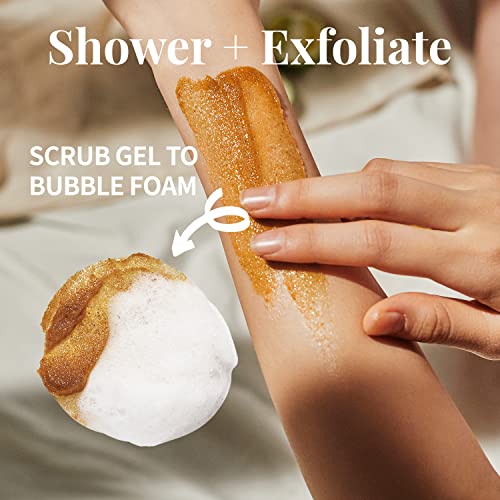 PLU Original Korean Walnut Body Scrub Polish - White Musk - Exfoliating & Hydrating Glow for Smooth, Radiant Skin Texture - Soft Musk Scent, 7.05 oz.