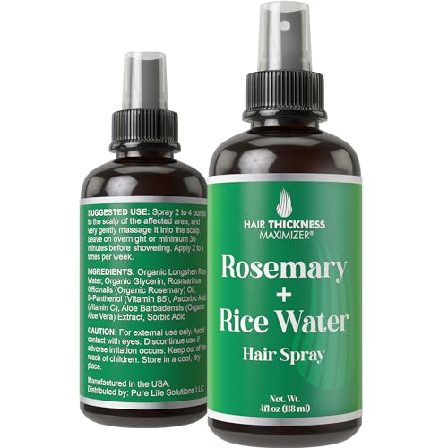 Hair Growth Spray with Rice Water & Rosemary - Thicker, Fuller Hair Solution