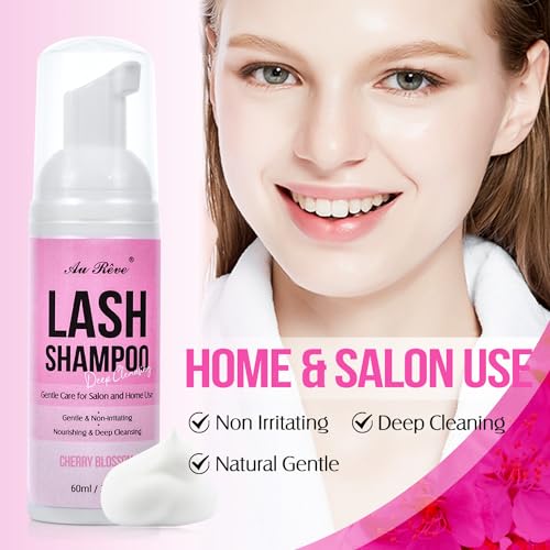 Cherry Blossom Lash Shampoo for Extensions 60ml Gentle Eyelash Cleanser
