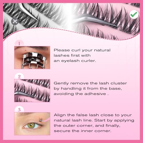 Manga Self Adhesive Eyelashes 120 Pcs C-Curly 7-14mm