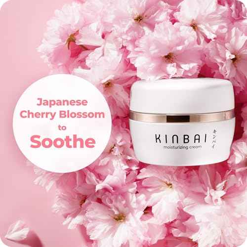 Moisturizer - Hydrating Face Cream for Dry Skin - Lightweight, Silky Texture - Collagen Boosting Peptides - Made in Japan - Wildflower Fragrance