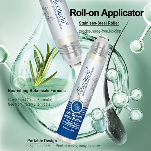 Rosemary Hair Growth Serum Roll-On - 25ml for Thicker Hair