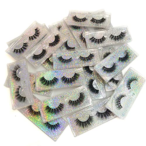 12mm Faux Mink Lashes 10 Pairs Natural Fluffy Eyelashes