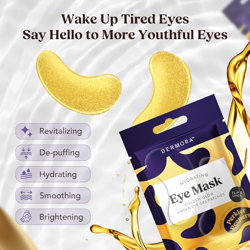 Golden Glow Under Eye Patches - 50 Pairs Hydrating Gel Masks