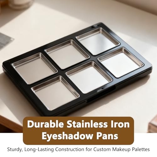 20 Empty Eyeshadow Pans with Depotting Tool - 26mm Metal Makeup Containers