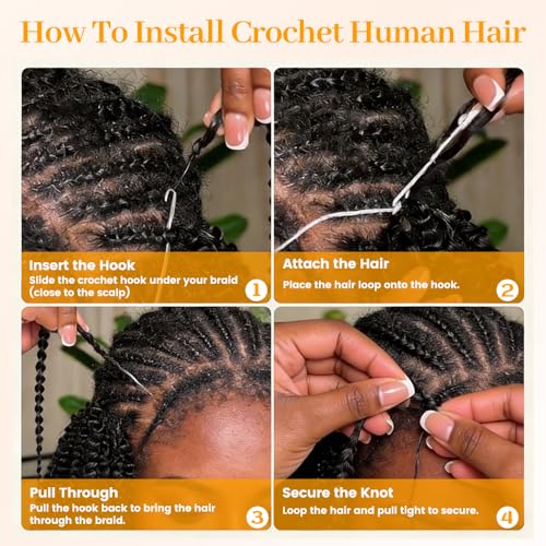 Burmese Curly Human Crochet Hair for Black Women - 16 Inch