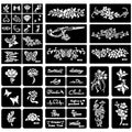6-Sheet Henna Tattoo Stencil Kit - Floral & Script Designs