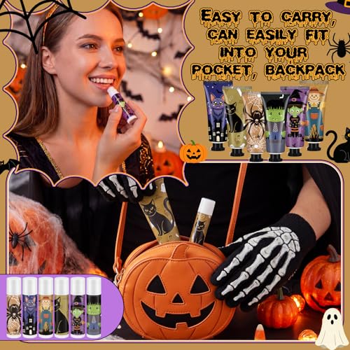 Halloween Hand Cream & Lip Balm Gift Set - 24 Pack for Parties