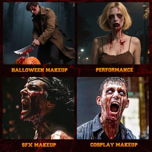 Halloween SFX Fake Blood Makeup Kit – 5-Piece Special Effects Set