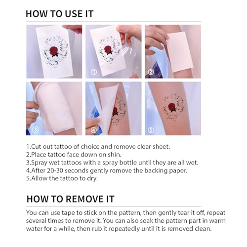 Vine Flower Temporary Tattoo - Waterproof 12 Sheet Set