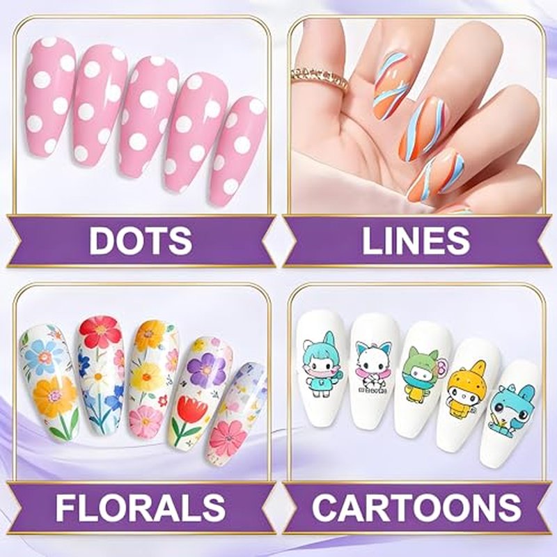 12-Color Nail Art Pen Set for DIY Gel Nails Design