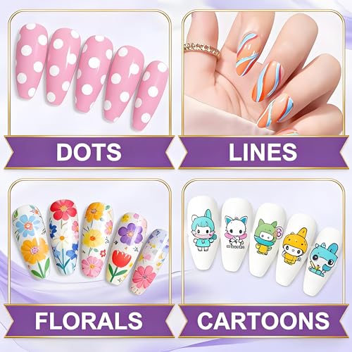 12 Color Nail Polish Pen Set for Gel Nail Art - Yewmow
