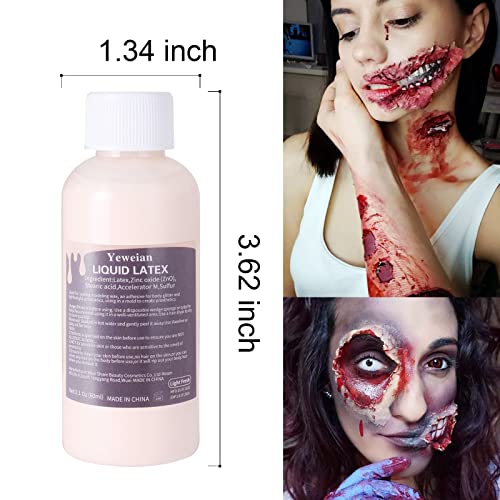 Liquid Latex SFX Makeup Kit with Fake Blood & Sponges