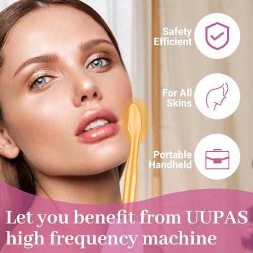 High Frequency Facial Wand with 4 Orange Glass Tubes