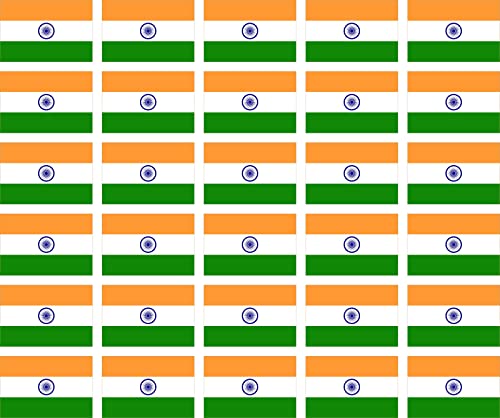 India Flag Temporary Tattoos 30 Sheets for Fans
