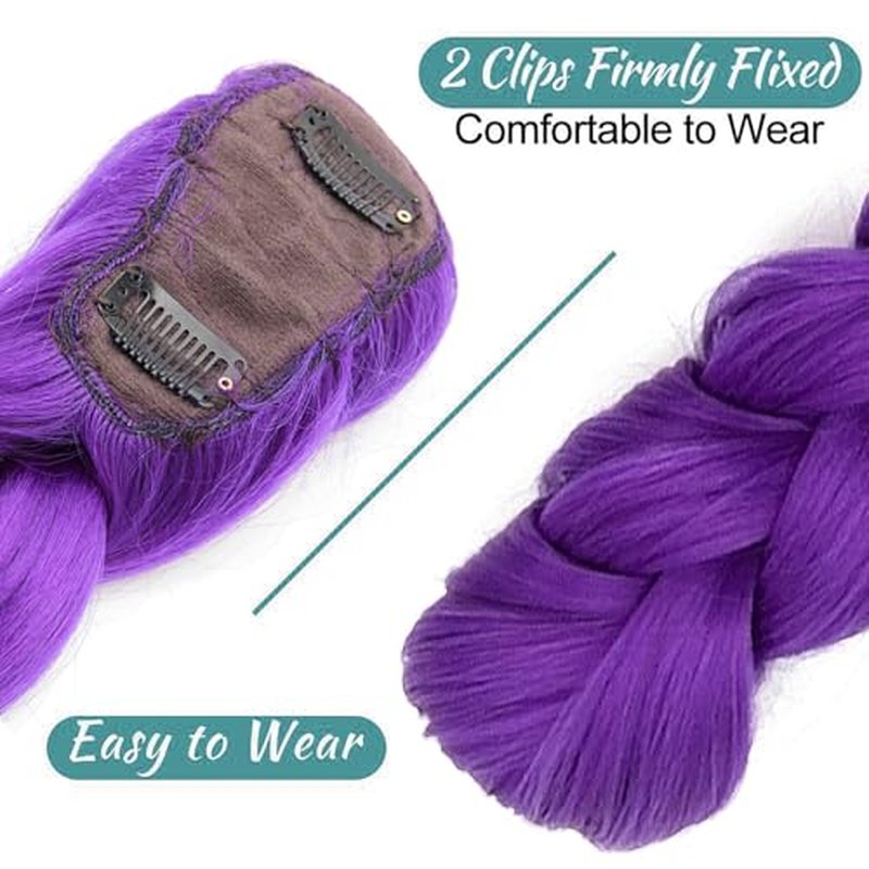 26 Inch Purple Braid Ponytail Extension for Cosplay & Halloween