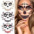 Halloween Face Jewels Temporary Tattoos - 3 Sheet Gem Stickers