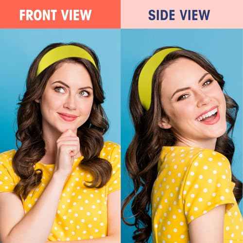 Hotop 20 Pcs Sport Stretchy Headbands for Girls Women Non Slip Soft Fabric Elastic Headband Bulk for Yoga DIY Team Gifts