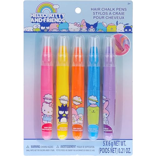 Hello Kitty & Friend Washable Temporary Hair Chalk Set for Kids - Ages 3+