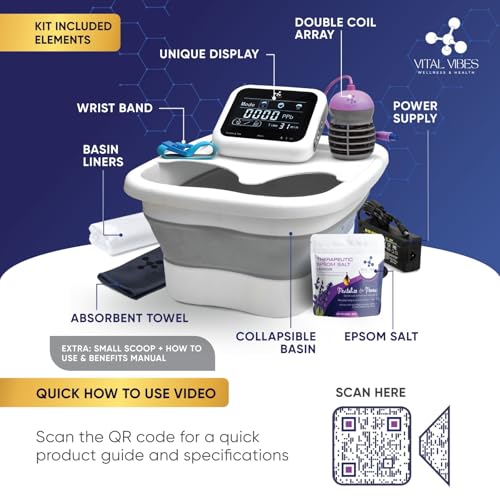 Ionic Foot Bath Detox Machine with Touch Display - Complete Spa Kit