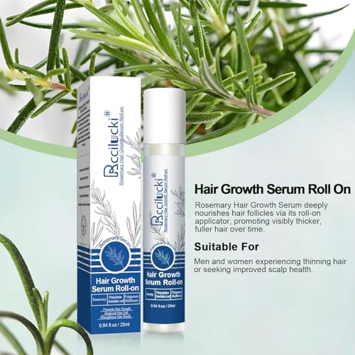 Rosemary Hair Growth Serum Roll-On - 25ml for Thicker Hair