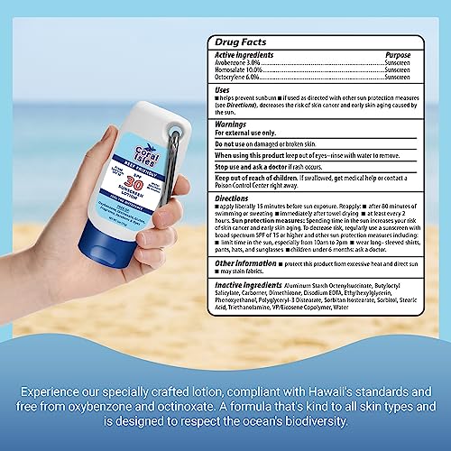 Coral Isles Sunscreen SPF 50 | Hawaii Compliant as Reef Safe | Octinoxate & Oxybenzone Free | Broad Spectrum UVA/UVB Protection | Water Resistant 80 Min. | Fragrance Free | 16 Fl Oz (Pack of 1))