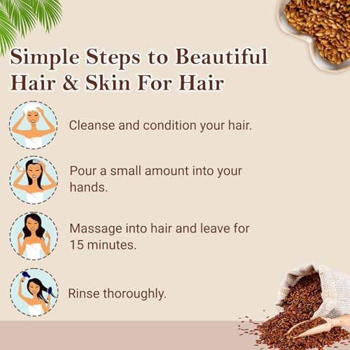 Organic Netra Flaxseed Gel with Vitamin E for Hair & Skin 7.05 oz