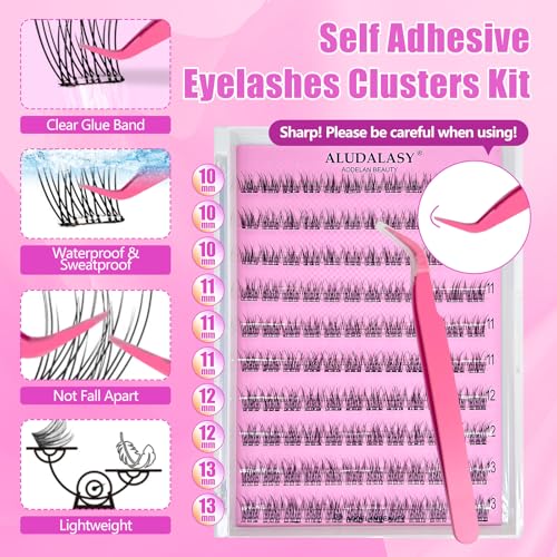 Self Adhesive Lashes 120Pc Reusable No-Glue Natural C Curl