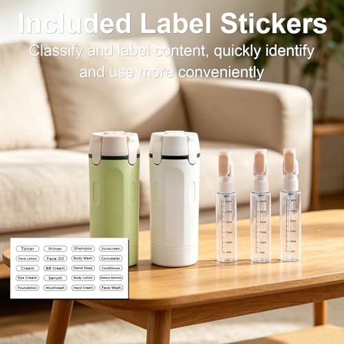 Winb 4-in-1 Travel Dispenser Set, 30ml Leak-Proof Bottles