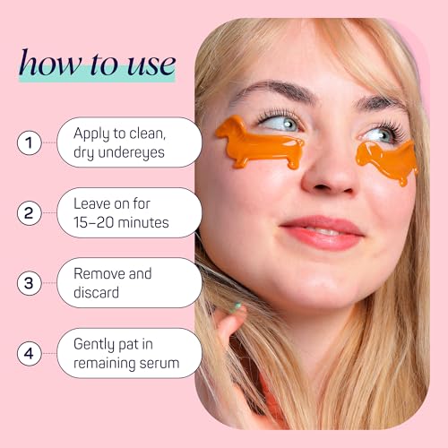 SpaLife Hydrogel Under Eye Patches - Dachshund Shape, 8 Pairs