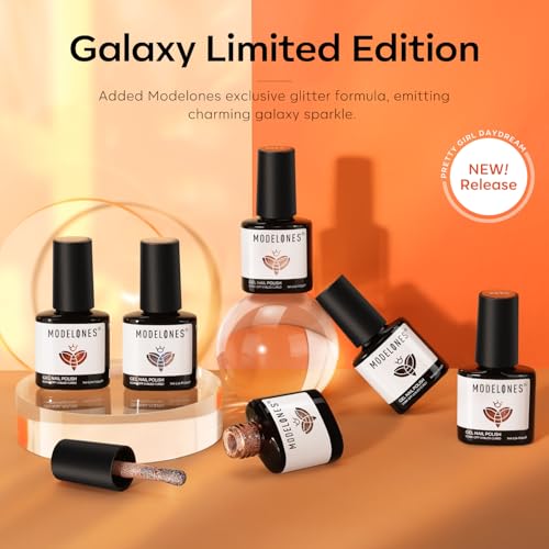 Modelones Fall Glitter Nude Gel Nail Polish Set 6 Colors A-1