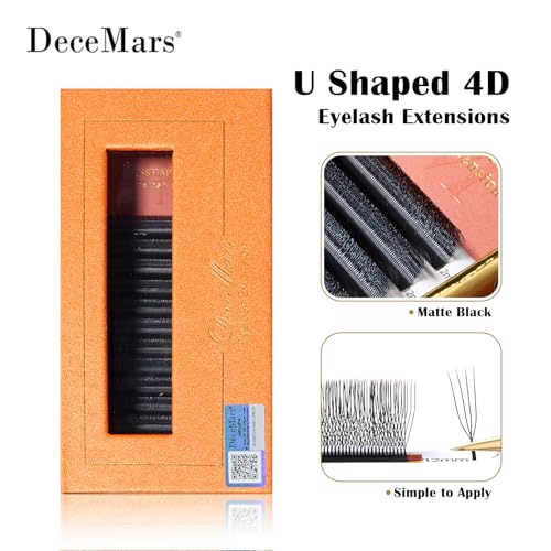 DeceMars 4D U-Shaped Eyelash Extensions - 1400 Premade Fans