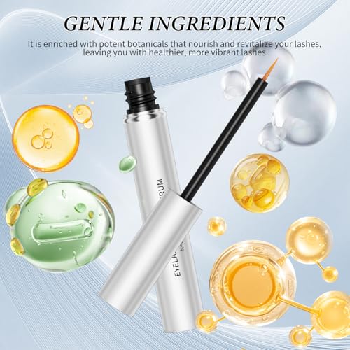 W3W Eyelash Growth Serum for Longer, Thicker Lashes ? Lash Enhancer with Natural Peptides & Caffeine, Gentle Lash Conditioner for Women, 3ml