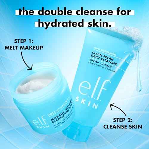 e.l.f. SKIN Holy Hydration! Clean Freak Daily Cleanser Mini, Gentle Hydrating Face Cleanser, Made With Hyaluronic Acid, Vegan & Cruelty-Free, 1 fl oz