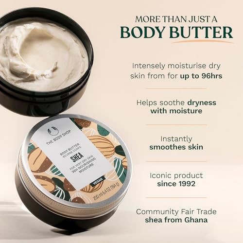 The Body Shop Shea Body Butter ? Hydrating & Moisturizing Skincare for Very Dry Skin ? Vegan ? 12.9 oz