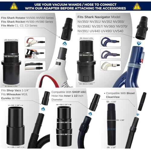 Vacuum Cleaner Accessories Kit with Turbo Brush & Adapters