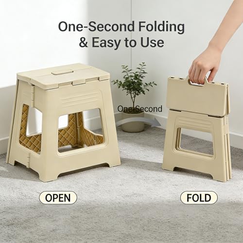 Foldable Shower Stool for Shaving Legs, 11.9" Anti-Slip Foot Rest