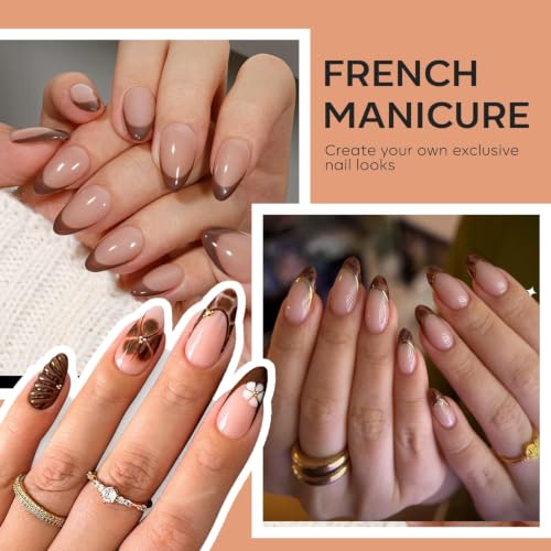modelones French Tip Nail Stamper Kit 6Pcs with Variations B-Clear-1