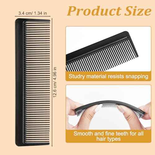 Disposable Hair Combs Individually Wrapped, 300 Pack Fine Tooth Combs Bulk, Suitable for Hotel, Salon, Home Care, Travel & Personal Use