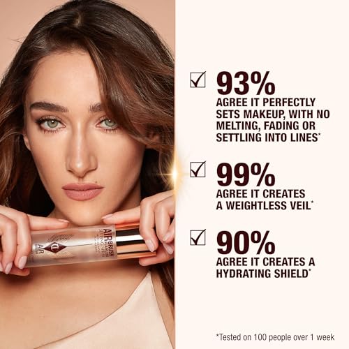 Charlotte Tilbury Airbrush Flawless Setting Spray - Gift Set Essential - Ultra-Fine Mist to Prime & Set Makeup - Perfect for Pairing with Other Skincare & Makeup Favorites