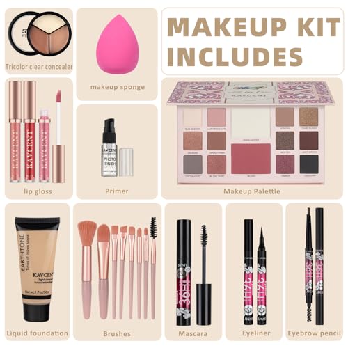 Makeup Kit for Teens & Women - Full Set with Foundation & Eyeshadow
