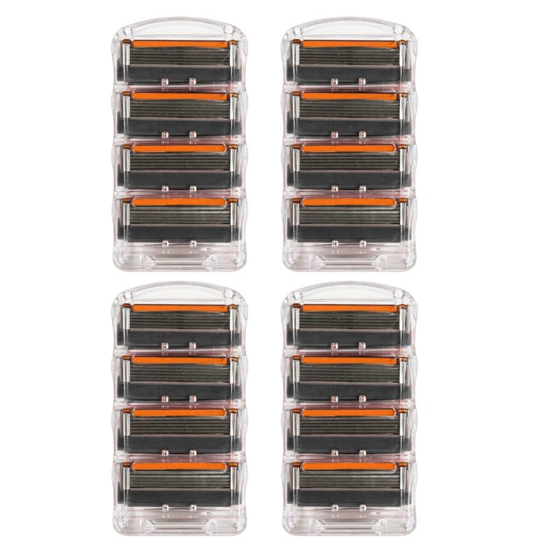 Evapure 16 Pack Fusion 5 Razor Blade Refills for Men, Universal Handle Fit