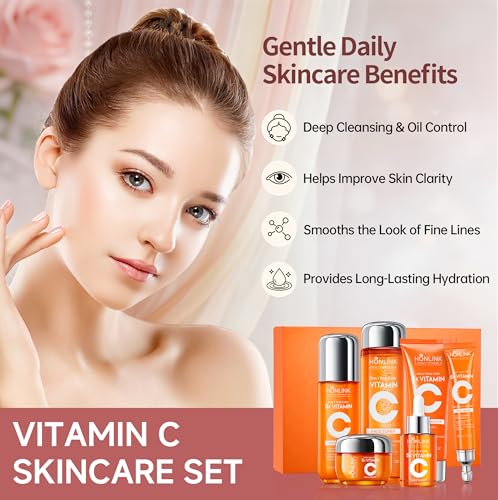 Vitamin C Niacinamide 6-Piece Skincare Set | Complete Daily Routine