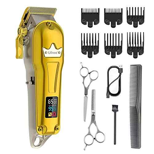 Ufree Hair Clippers for Men Professional Hair Cutting Kit, Cordless Clippers Hair Trimmer, Rechargeable Barber Clippers Beard Trimmer for Men Grooming