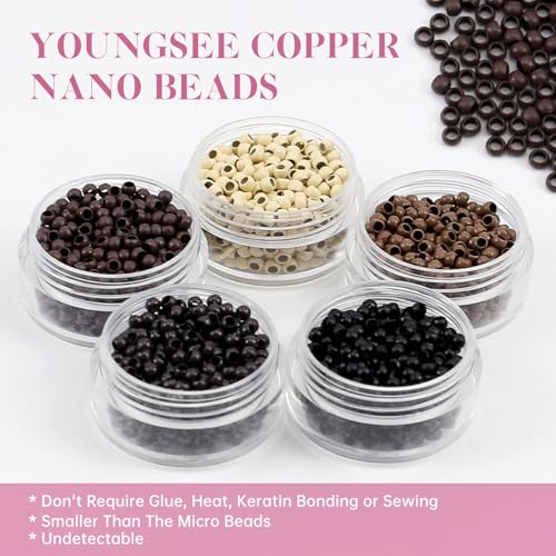 YoungSee Nano Tip Hair Extensions 18 Inch Remy Human Hair 50g
