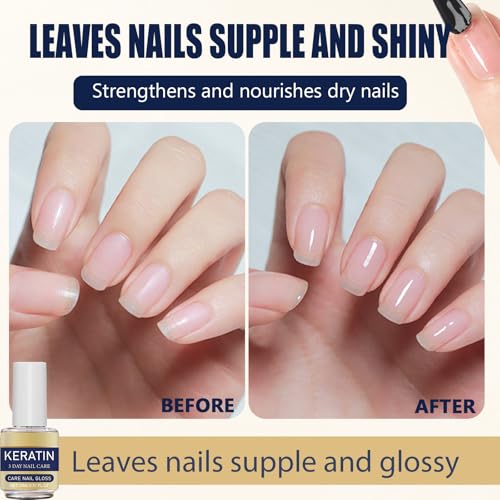 Loobexery Keratin Nail & Cuticle Oil - 2pcs Moisturizing with Aloe Vera & Lavender