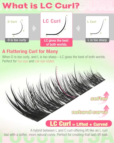 Focipeysa Wispy Lash Clusters 10-18mm Eyelash Extensions